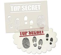 Spy & Detective Cake Decorating & Craft Stencil, 14.4 x 10cm ~A6, Murder Mystery & Espionage Template Guide