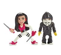 Spy Ninjas 3-INCH 2 FIGURE PACK. VY QWAINT AND PZ FUNF FIGURE SECRET NETWORK. SPY MISSION TOYS. HELP DEFEAT PROJECT ZORGO, Red, Blue
