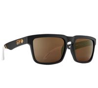 SPY Optic Helm, Square Sunglasses, Color and Contrast Enhancing Lenses, Tom Wallisch - Happy Bronze With Gold Spectra Mirror Lenses