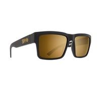 Spy Optics Montana Square Sunglasses, Soft Matte Black/Happy Bronze/Gold Mirror, 1.5 mm