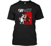 SPY vs SPY Comic Cartoon Mad Magazine - Custom t-Shirt tee Black XL