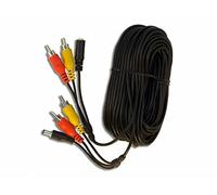 SpyCameraCCTV 20m RCA Audio Cable 2-male to 2-male RCA Plugs With Power Extension RCA Phono Cable for subs CCTV/amps/Hi-Fis/home cinema/Blu-ray/receivers