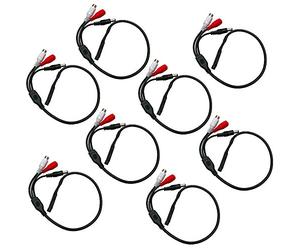 SpyCameraCCTV 8 Pack of CCTV Security Camera Inline Audio Microphone with Loop Through Power