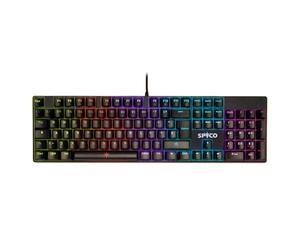 SPYCO Challenge KE-111, Mechanical Gaming Keyboard, Italian Layout, adjustable LED Backlight, Keys with ABS Keycaps, Brown Switches, 25 Anti-Ghosting Keys. Perfect for PC, Computer, Laptop, Mac