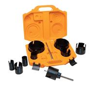 Spyder 14-Piece Carbide Tipped Deep Cut Hole Saw Kit, 11 Hole Saws, 1 Arbor, and 2 Pilot Bits, Rapid Core Eject Arbor System