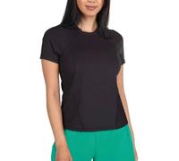 Spyder Active Women's UPF 50+ Ribbed Short Sleeve Tee Shirt, Black, XL