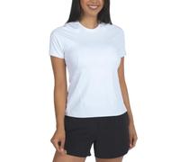 Spyder Active Women's UPF 50+ Ribbed Short Sleeve Tee Shirt, White, XL