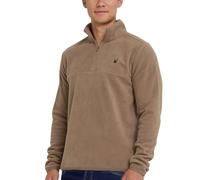 Spyder Fleece Quarter Zip Pullover Men - Polar Fleece Lightweight Athletic Sweater, Warm 1/4 Zipper Jacket, Mock Neck, Timber, S