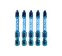 Spyder Mach-Blue Pz2 Impact Screwdriver Bits (L)50mm, Pack Of 5