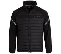 Spyder Men's Active 2fer Jacket - Midweight Insulated Quilted Puffer Bubble Windbreaker with Softshell Sleeves (Sizes: S-XL), Black, S