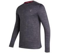 Spyder Men's Active Shirt - Camo Long Sleeve Performance Workout Training Shirt - Lightweight Workout Shirt for Men (S-XL), Burnt Charcoal, S
