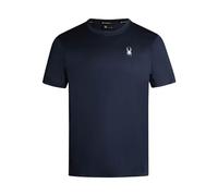 Spyder Men's Active Shirt - Fitted Short Sleeve Dry Fit Training Shirt - Performance Workout Shirt (S-XL), Dusty Navy, Medium