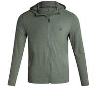 Spyder Men's Active Sweatshirt - UPF 30+ Moisture-Wicking 2-Way Stretch Full Zip Performance Hoodie for Men (Sizes: S-XL), Spruce Green, Large