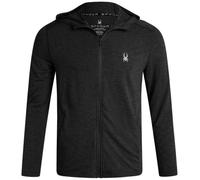 Spyder Mens Athletic Hoodies - Breathable UPF 30+ Full Zip Up Mens Hoodies Moisture Wicking Sweatshirts, Heather Black, M