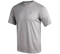 Spyder Mens Athletic Shirts - Moisture Wicking Short Sleeve Crewneck Workout Shirts for Men, Athletic Tops for Gym & Running, Light Grey, Large
