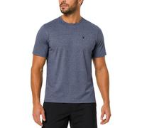 Spyder Mens Athletic Shirts - Moisture Wicking Short Sleeve Crewneck Workout Shirts for Men - Relaxed Fit Mens Shirts for Gym, Navy, S