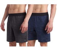 Spyder Men's Athletic Shorts - 2 Pack Lightweight Active Performance Camo Basketball Shorts (S-XL), Navy/Charcoal, Small