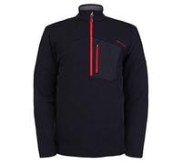 Spyder Men's Bandit Hybrid 1/2 Zip Mid Layer Jacket, Blk Red, S