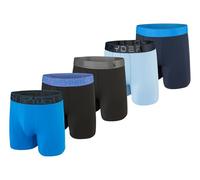 Spyder Mens Boxer Briefs 5 Pack Poly Spandex Performance Boxer Briefs Underwear, Blue/Black/Black/Light Blue/Navy, S