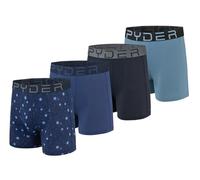 Spyder Mens Boxer Briefs Performance Nylon Mesh Sports Underwear, Navy/Dark Navy/Navy/Light Blue, L