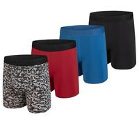 Spyder Mens Boxer Briefs Performance Sports Compression Shorts Athletic Mens Underwear 4 Pack for Men (Medium, Multicolored/Red/Blue/Black)