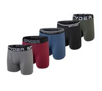 Spyder Mens Boxer Briefs Poly Spandex Performance Front Pro Mesh Cooling Panels Underwear, Grey/Red/Blue/Black/Green, L
