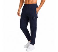 Spyder Men's Fleece Cargo Sweatpants - Soft Stretch Athletic Joggers with Inner Drawcord Ribbed Waistband (Sizes: S-XXL), Navy Heather, Large