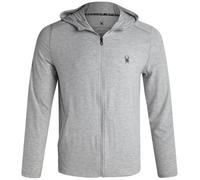 Spyder Mens Athletic Hoodies - Breathable UPF 30+ Full Zip Up Mens Hoodies Moisture Wicking Sweatshirts, Heather Grey, S