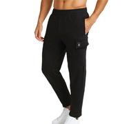 Spyder Men's Fleece Cargo Sweatpants - Soft Stretch Athletic Joggers with Inner Drawcord Ribbed Waistband (Sizes: S-XXL), Black, Medium