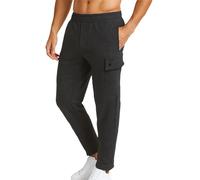 Spyder Men's Fleece Cargo Sweatpants - Soft Stretch Athletic Joggers with Inner Drawcord Ribbed Waistband (Sizes: S-XXL), Charcoal Heather, Medium