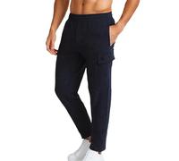 Spyder Men's Fleece Cargo Sweatpants - Soft Stretch Athletic Joggers with Inner Drawcord Ribbed Waistband (Sizes: S-XXL), Navy Heather, Medium