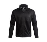 Spyder Mens Fleece Jacket - Polar Fleece Suede Mens Jacket Lightweight UPF 30+ Athletic Zip Up 2 Way Stretch Coat for Men, Black Raven, M