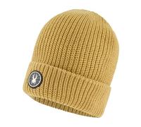 Spyder Mens Fleece Lined Cuff Logo Beanie, Khaki, One Size