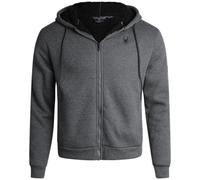 Spyder Men's Full Zip Cozy Sherpa Lined Waffle Knit Hoodie - Lightweight Comfort Jacket for Men (S-XXL), Charcoal Heather, L