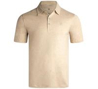 Spyder Mens Golf Polo Shirt - Super Soft Moisture Wicking Athletic Fit Performance Collared Golf Shirts for Men (Sizes: S-XL), Stone, Large