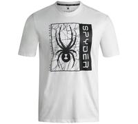 Spyder Mens Graphic T-Shirts - Soft Cotton Blend Classic Crewneck Short Sleeve Shirts for Men, Casual Shirts for Daily Wear, White Spyder, Medium