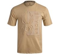 Spyder Mens Graphic T-Shirts - Soft Cotton Blend Classic Crewneck Short Sleeve Shirts for Men, Casual Shirts for Daily Wear, Sand Logo, XL