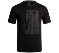 Spyder Mens Graphic T-Shirts - Soft Cotton Blend Classic Crewneck Short Sleeve Shirts for Men, Casual Shirts for Daily Wear, Black Logo, Medium