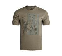 Spyder Mens Graphic T-Shirts - Soft Cotton Blend Classic Crewneck Short Sleeve Shirts for Men, Casual Shirts for Daily Wear, Brown Stone, Medium
