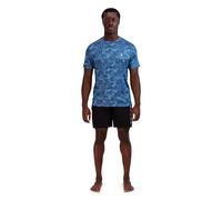 Spyder Men's Heather Short Sleeve Rashguard - UPF+, Quick-Dry, Swim Shirt, Surfing, Hiking Rash Guard, Denim, Medium