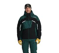Spyder mens Leader Insulated Hooded Ski Snow Jacket, Cypress Green, S