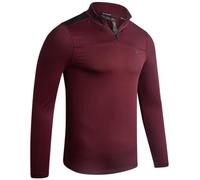 Spyder Mens Long Sleeve Shirt - Breathable Performance Brushed Fleece 1/4 Mens Quarter Zip Pullover Long Sleeve Shirt, Maroon, S