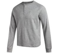 Spyder Mens Long Sleeve Shirt - Soft & Breathable Cotton-Blend UPF30+ Pullover Waffle Henley Shirts for Men, Sharkskin, Medium