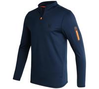 Spyder Mens Mock Neck Sweatshirt - 1/4 Zip Athletic Performance Quarter Zip Pullover Men Long Sleeve Workout Shirts for Men, Dusty Navy, Medium