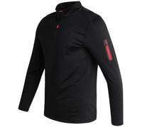Spyder Mens Mock Neck Sweatshirt - 1/4 Zip Athletic Performance Quarter Zip Pullover Men Long Sleeve Workout Shirts for Men, Blazing Black, Medium