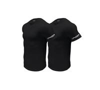 Spyder Mens Performance Moisture Wicking Crew Neck Undershirts/Ultra Soft Stretch Sports T-Shirt, Blk/Blk, Medium