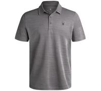 Spyder Mens Polo Shirt - Moisture-Wicking Short Sleeve Athletic Performance Collared Golf Shirt for Men (S-XL), Heather Grey, Medium