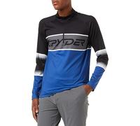 Spyder Men's Premier Zip T-Neck T-Shirt, Electric Blue, L