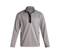 Spyder Mens Quarter Zip Pullover - Lightweight Fleece Quarter Zip Mens Pullover UPF 30 Athletic Moisture Wicking Sweatshirt, Pewter, XL