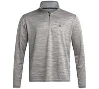 Spyder Mens Quarter Zip Pullover - Quick Dry Athletic Mens Long Sleeve Workout Shirts Lightweight Gym Golf Pullovers, Heather Grey, Medium